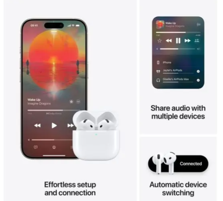 Apple AirPods 4 Wireless Earbuds White - Image 4